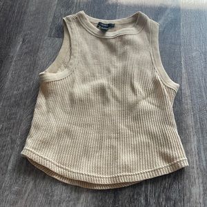 Tan rubbed minor cropped shirt